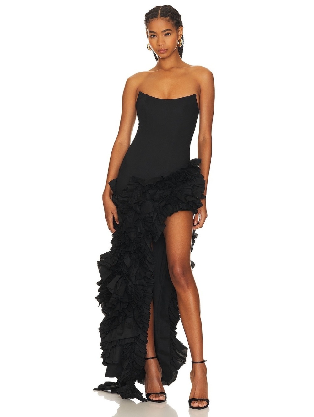 NBD Arabella Gown in Black strapless